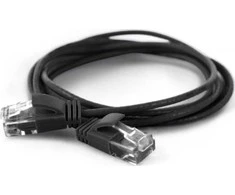 Wantec Patch kabelis UTP CAT6a d=2.8mm 0.25m juodas