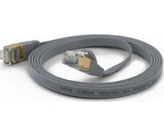 Wantec plokščias CAT6A FTP pataisymo kabelis – 2 m – Cat6a – F/UTP (FTP) – RJ-45 – RJ-45 – pilkas (7077)