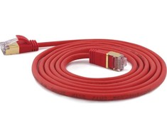 Wantec Wantec 1.50mCat.7 RohCable Komutacinis kabelis S/STP RJ45 kištukas ant raudonos spalvos - Tinklas- Komutacinis kabelis Tinklo kabelis (7160)