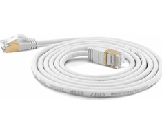 Wantec Wantec wW Patch CableCat.7 RohCable ypač plonas (kištukas CAT6A) SSTP baltas 0,25 m (7115)