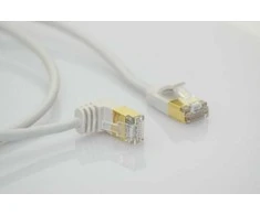 Wantec Wantec wW Patch CableCat.7 RohCable kampuotas (90°oben) SSTP pilka 1,0m (7573)