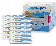 WATER WIPES WATERWIPES DRĖGNOS SERVETĖLĖS 12 PAKUOČIŲ PO 60 VNT. BIODEGRADABLE