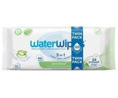 WATER WIPES Sensitive+ Nawilżający Zastrzyk chusteczki łagodzące su aloesem 2x60szt.