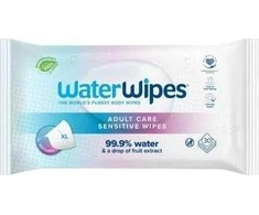 WATER WIPES BIO Adult Care Sensitive Wipes vandens drėgnos servetėlės XL 30vnt.