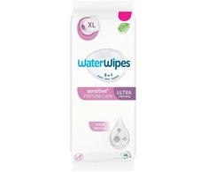 WATER WIPES „Sensitive+ Intimate Care“ intymios higienos servetėlės žmonėms, turintiems šlapimo nelaikymo problemų, 26 vnt.