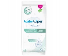 WATER WIPES „Sensitive+ Intimate Care“ lengvos valymo intymios higienos servetėlės žmonėms, turintiems šlapimo nelaikymo problemų, 30 vnt.