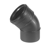 Wavin alkūnė 45 ° SiTech + 110 mm juoda (3067729)