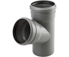 Vidaus kanalizacijos trišakis Wavin, Ø 40 / 40 mm, 67°