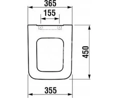 Unitazo dangtis Jika Pure 893422300, 37 x 43,7 cm