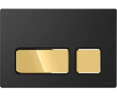 WC klavišas Cersanit Block juoda matinė klawisze auksinė błysk K97-0400
