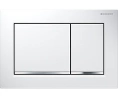 Geberit taustiņš Omega30, 212x142 mm, balts/hroms/