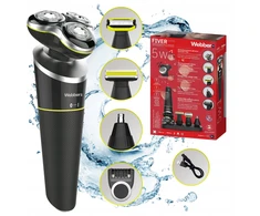 Webber Vyriška skutimosi mašinėlė Webber FIVER SXG500 5 viename barzdos ir nosies trimmeris Wet&amp;Dry USB