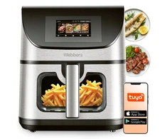 Gruzdintuvė Orkaitė be aliejaus Webber ORKAITĖ BE ALIEJAUS AIR FRYER 8L WIFI NEPRILIPANTI 10 P 2200W