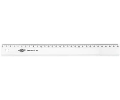 Wedo 52 30, liniuotė, plastikinė, permatoma, cm, mm, 30 cm, 1 vnt.