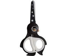 Wedo 73 6003 mokyklinės ir raštinės žirklės universalios tiesaus kirpimo Juodas, Baltas