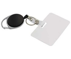 Wedo WEDO Gürtelclip 2in1 mit ausziehbarer Schnur juodas