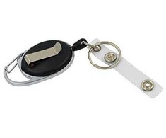 Wedo WEDO Gürtelclip 2in1 mit ausziehbarer Schnur juodas