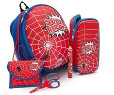 Wedo WEDO Vaikiška kuprinė Spider su tinklinėmis vidinėmis/išorinėmis kišenėmis Raudona