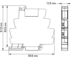Weidmuller Pramonės siųstuvas TRS 2P 8A 230V AC / DC 2CO (1123540000)
