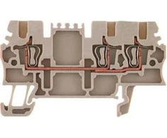 Weidmuller 1775530000 3 laidų šynų gnybtas 1,5 mm2 smėlio spalvos Ex ZDU 1,5/3AN 1775530000