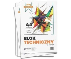 Wektor Techninis blokelis A4 baltas premium 250g (10vnt)