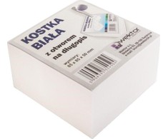 Wektor Lipnus baltas kubas 85x85mm 5cm rašiklio skylė - Vektorius