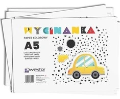Wektor A5/8K iškarpyta spalvoto popieriaus knyga (20vnt)