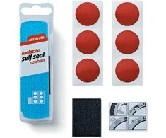 Weldtite Padangų dėklai PUNKTURA Raudonas PRIETAISAI SELF SEAL PATCH KIT 6 x labai lipni pleistras dėžutė 25 vnt (WLD-1036)