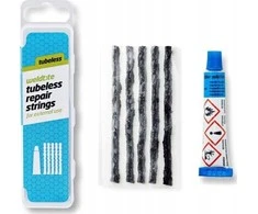 Weldtite WELDTITE TUBELESS REPAIR STRINGS bekamerės padangos remonto rinkinys (5 įdėklai + klijai) (NAUJIENA)