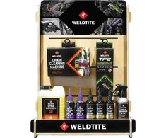 Weldtite Shop ekranas WELDTITE DRIVETRAIN PARDUOTUVĖS STOVAS, Rinkinyje 21 vnt. Weldtite Drivetrain produktai (NAUJI)