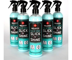 Weldtite WELDTITE SILICONE SLICK 'N' SHINE 400 ml, Padangoms, pakabos kojoms ir pakabos sėdynės stulpams (NAUJIENA 2025 m.)