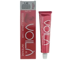 Intercosmo Voila 3C Intense Permanent Hair Dye 7.43 Mediterranean Copper Gold Skirtas šviesiems plaukams ml