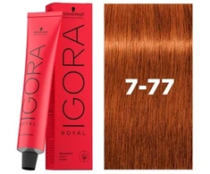 Wella Professionals Schwarzkopf Professional, Igora Royal, Permanent Hair Dye, 7-77 , 60 ml For Women