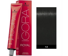 Wella Professionals Schwarzkopf Professional, Igora Royal, Permanent Hair Dye, 1-0 , 60 ml For Women