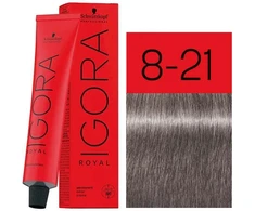 Wella Professionals Schwarzkopf Professional, Igora Royal, Permanent Hair Dye, 8-21 , 60 ml For Women