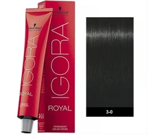 Wella Professionals Schwarzkopf Professional, Igora Royal, Permanent Hair Dye, 3-0 Dark Brown Natural, 60 ml For Women