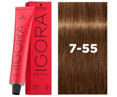 Wella Professionals Schwarzkopf Professional, Igora Royal, Permanent Hair Dye, 7-55 , 60 ml For Women