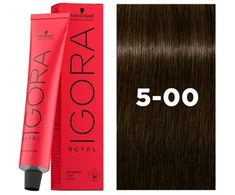 Wella Professionals Schwarzkopf Professional, Igora Royal, Permanent Hair Dye, 5-00 šviesiai rudas Natural Extra, 60 ml For Women