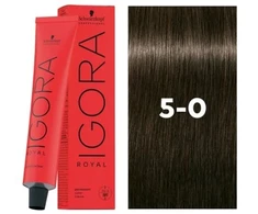 Wella Professionals Schwarzkopf Professional, Igora Royal, Permanent Hair Dye, 5-0 šviesiai rudas Natural, 60 ml For Women
