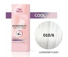 Wella Professionals Shinefinity Zero Lift Glaze plaukų dažai, atspalvis: 010/6 Lavender Flash, 60 ml