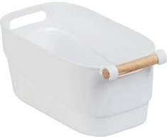 Plastikinis indas su medine rankena, 18 x 15,5 x 33,5 cm, WENKO 54019100