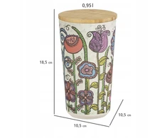 Wenko Set of 3 storage containers with bamboo lid GARDEN