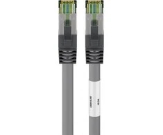 Goobay Goobay CAT 8.1 pleistras kabelis, S / FTP (PIMF), pilka, 0,5 m - LSZH be halogenų, vario AWG 24 (55135)