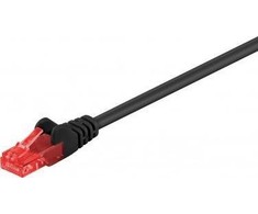 Goobay Wentronic Goobay CAT 6 Komutacinis kabelis, U/UTP, juodas, 7.5 m - CCA coppergemisch (68686)