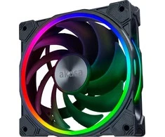 Akasa SOHO AR Addressable-RGB korpuso ventiliatorius, juodos spalvos – 120mm