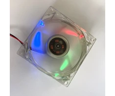 EUROCASE ventiliatorius 80 mm, 12 V / 0,14 A, su RGB apšvietimu (molex)