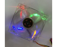 EUROCASE ventiliatorius 80 mm, 12 V / 0,15 A, su RGB apšvietimu (3 kontaktų)