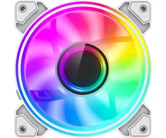 Gamemax Case Fan | DUAL RING INFINITY WH | Baltas