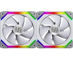 Lian Li UNI FAN SL140 ARGB PWM ventiliatorius, 2 pak. + valdiklis - 140mm, balta