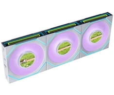 Wentylator Lian Li Uni Fan SL-INF Flex LCD Wireless ARGB PWM (komplektas 3 vnt. su kontrolerem) 120 mm Baltas (G9F.12SLIND1F3W.00)